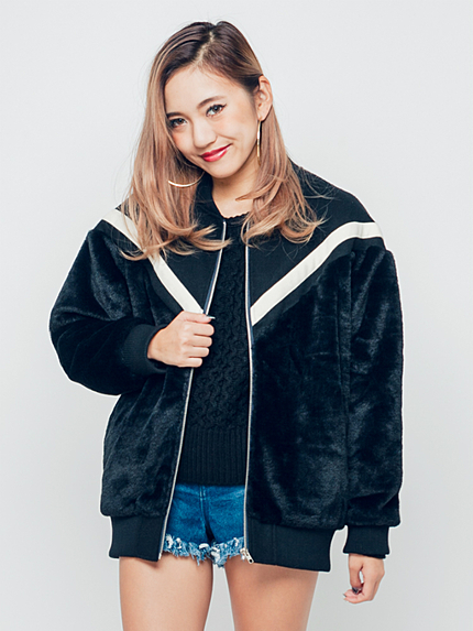 バイカラーブルゾン