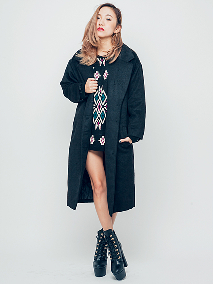 paddingチェスターコート