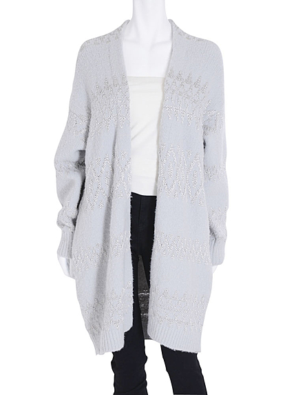 【DUO】 Silverジャガードニットガウン