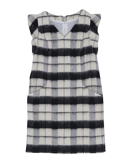 【DUO】 シャギーチェックフリルワンピース