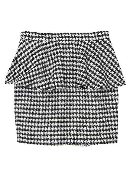 千鳥フェイクウールスカート