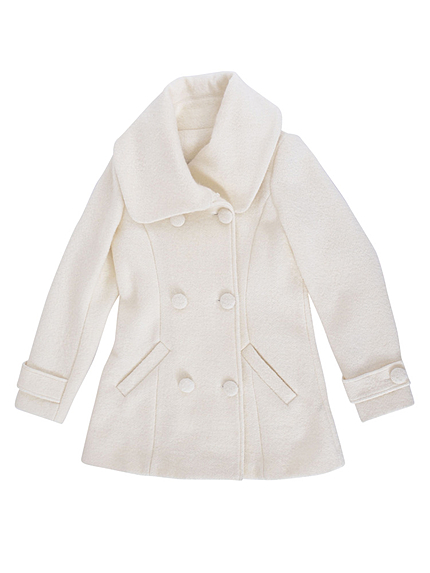 ステンカラーフェイクウールコート