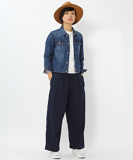 １タックワイドコクーンチノパンツ