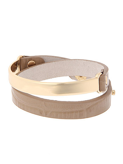 プレート付細巻きバングル