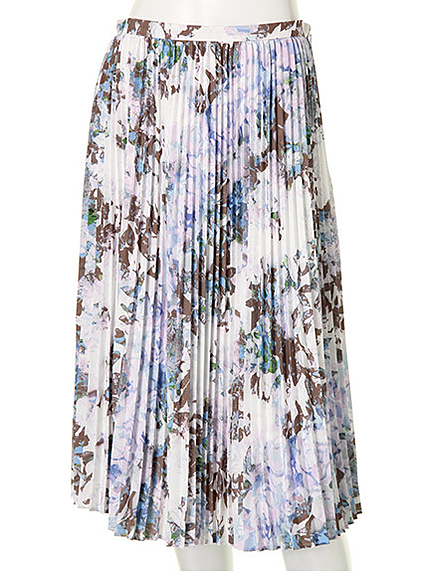 フラワープリントプリーツスカート