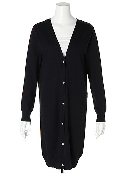 ニットロングカーデ