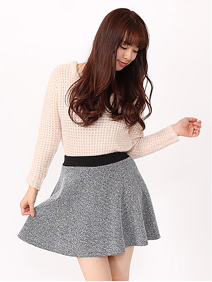 ウエストゴムフレアスカート