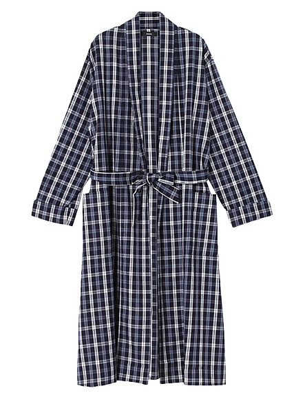 ドレープチェックガウン