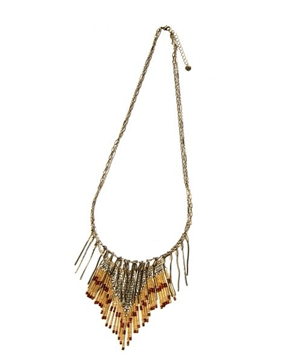 フリンジビーズネックレス