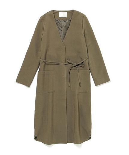 【BAILA10月号掲載アイテム】ノーカラーガウン