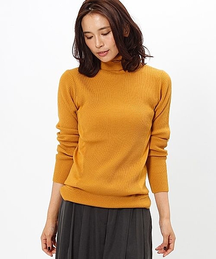 【pensee】キャッシュタッチタートルニットプルオーバー