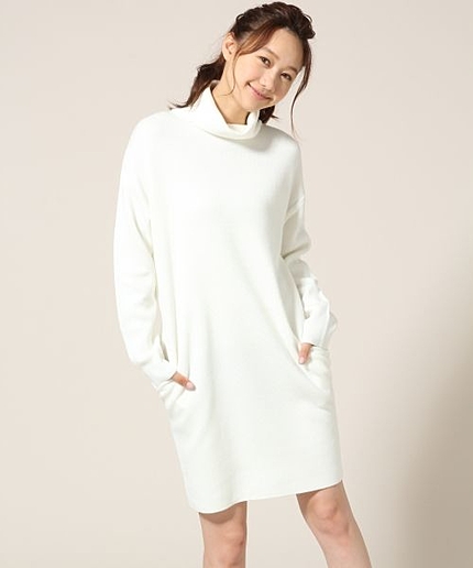 １２Ｇミラノリブタートルワンピース