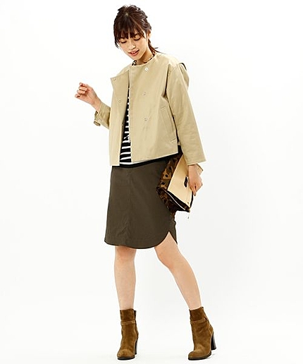 ウェポンノーカラージップブルゾン