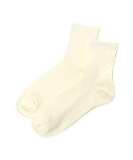 リブショートソックス