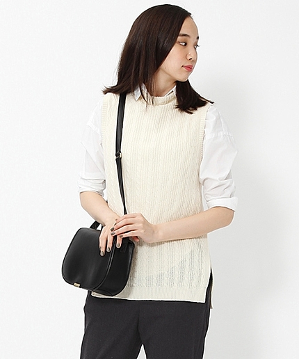 ケーブルロングベスト