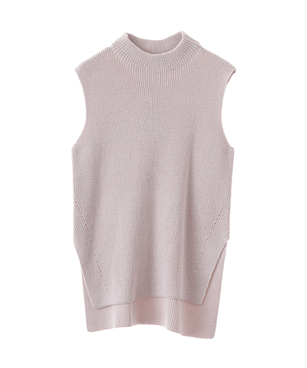 セットアップハイネックニットベスト