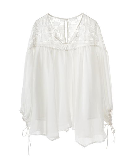 ペザントボリュームブラウス