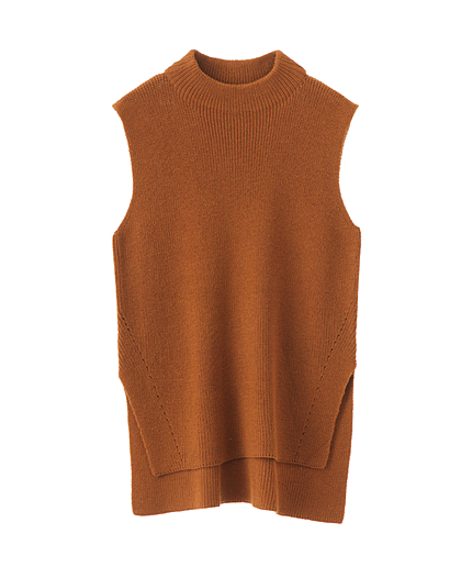 セットアップハイネックニットベスト