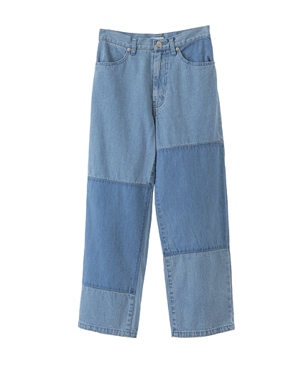 パッチワークデニムパンツ