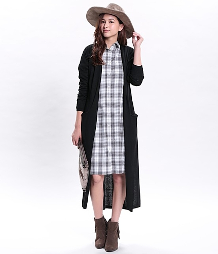 マキシ丈ロングカーディガン