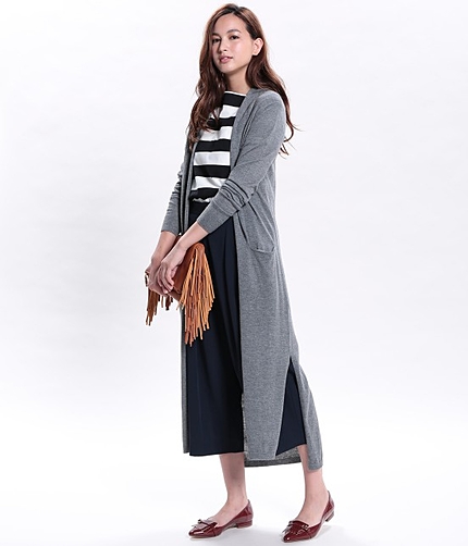 マキシ丈ロングカーディガン