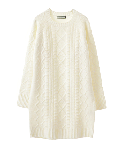 ストレッチケーブルニットOP