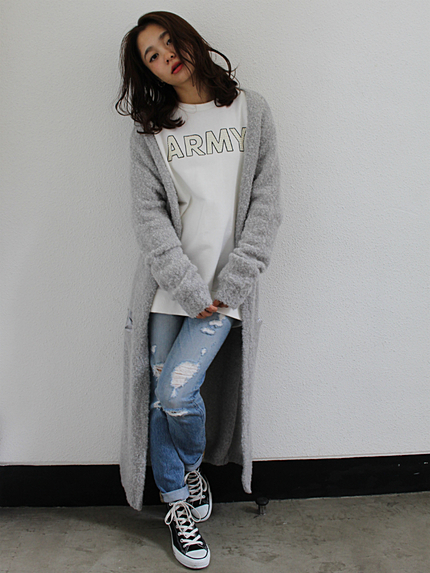 ブークレーロングカーデ