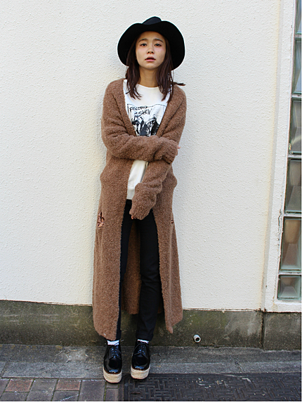 ブークレーロングカーデ