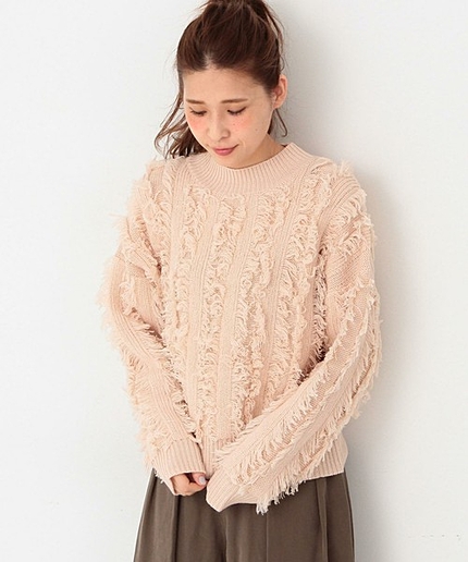 フリンジハイネックプルオーバー/ AEBC ACﾌﾘﾝｼﾞHI/N PO