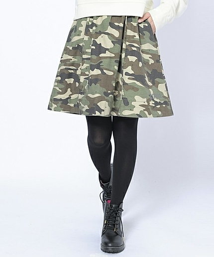 MILITARY GATHERD SKIRT