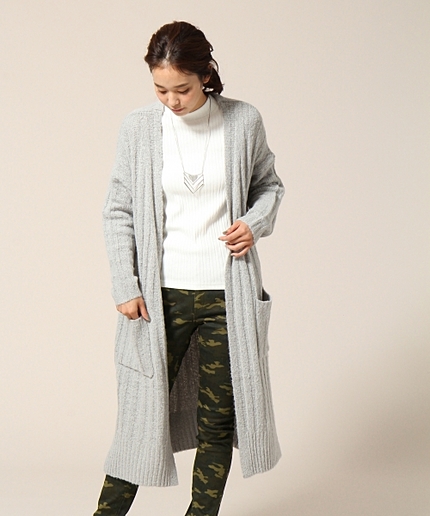フトリブロングカーディガンロングスリーブ