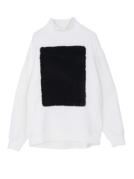 ファー付トレーナーチュニック