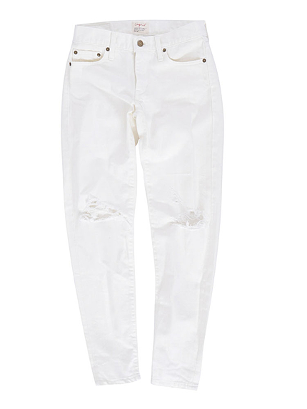 ホワイトテーパードデニム