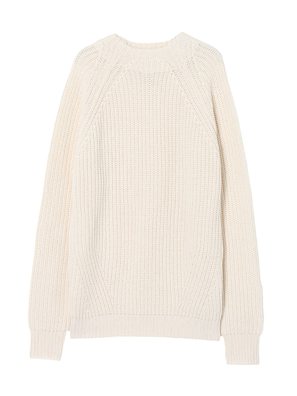 片畔ハイネックニット