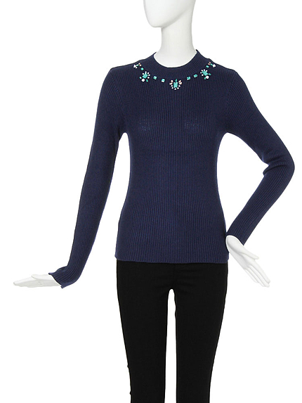 【FEMININE】デコラニットトップス