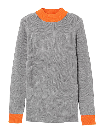 配色ハイネックTOPS