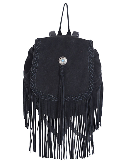 リアルスウェードフリンジコンチョリュック