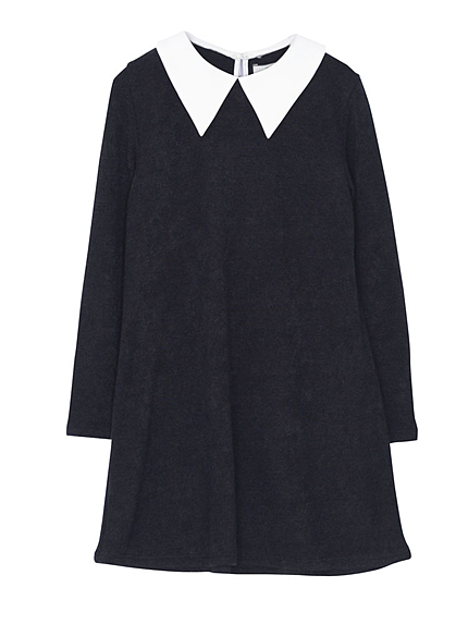 BIG衿ニットソーワンピース