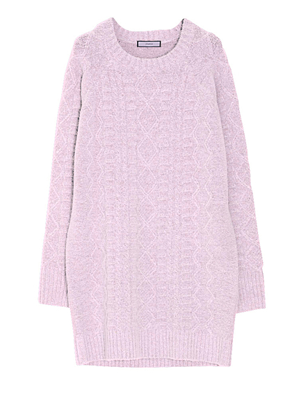 ストレッチケーブルニットワンピース