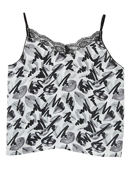 リップ柄キャミ