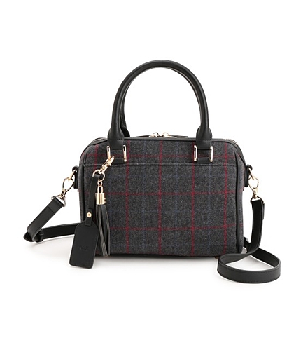 【2WAY】チャーム付柄ミニボストンバッグ