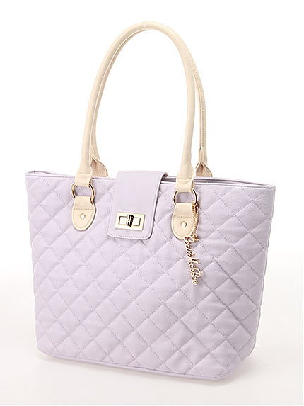 配色キルティングトート