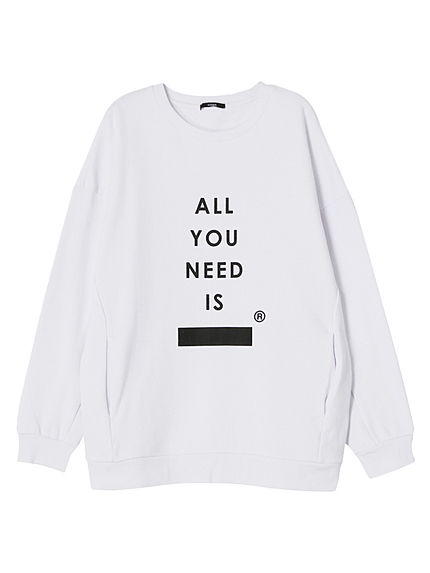 ALL YOU NEED SWEATトレーナー