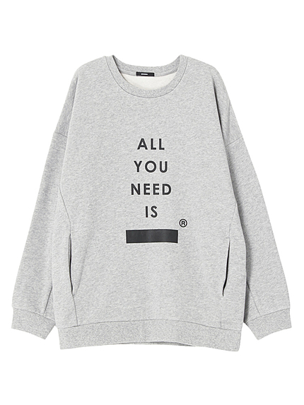 ALL YOU NEED SWEATトレーナー