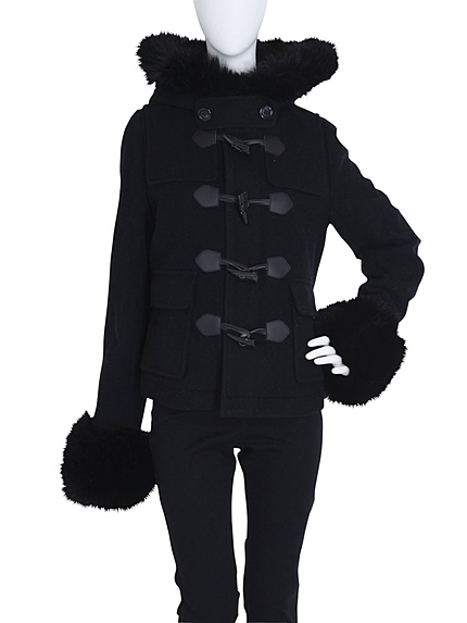 【dazzlin】袖ファーボリュームダッフルコート