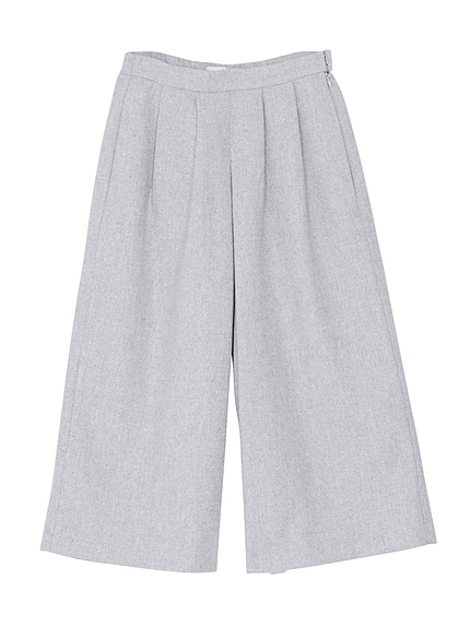 【W】ツイードクロップドガウチョパンツ