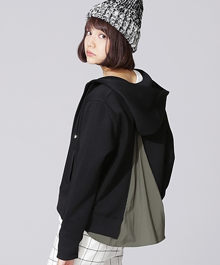 異素材切替ダンボールパーカー