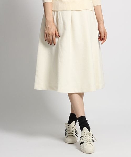 Ｗミディフレアスカート