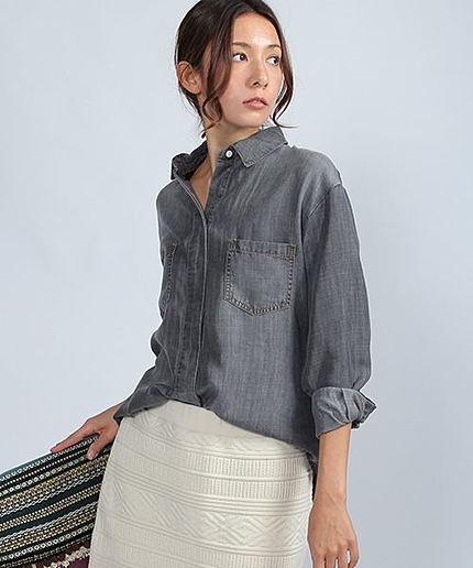 テンセルデニムシャツ