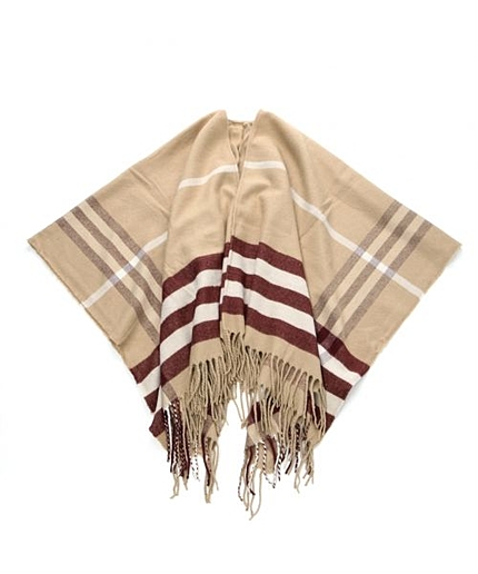 チェックポンチョ